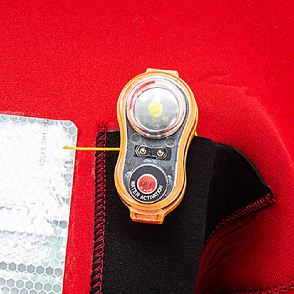 LED Life Jacket Light Energy-Efficient Waterproof Safety Locator Light Easy Operation Autonomous Switch for Swimming Sea Fishing