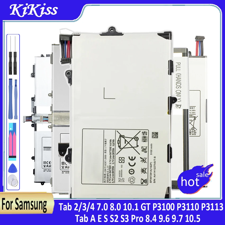 Batteria Sp4960C3B Per Samsung Galaxy Tab 2/3/4 7.0 8.0 10.1 Gt P3100 P3110 P3113/Tab A E S S2 S3 Pro 8.4 9.6 9.7 10.5