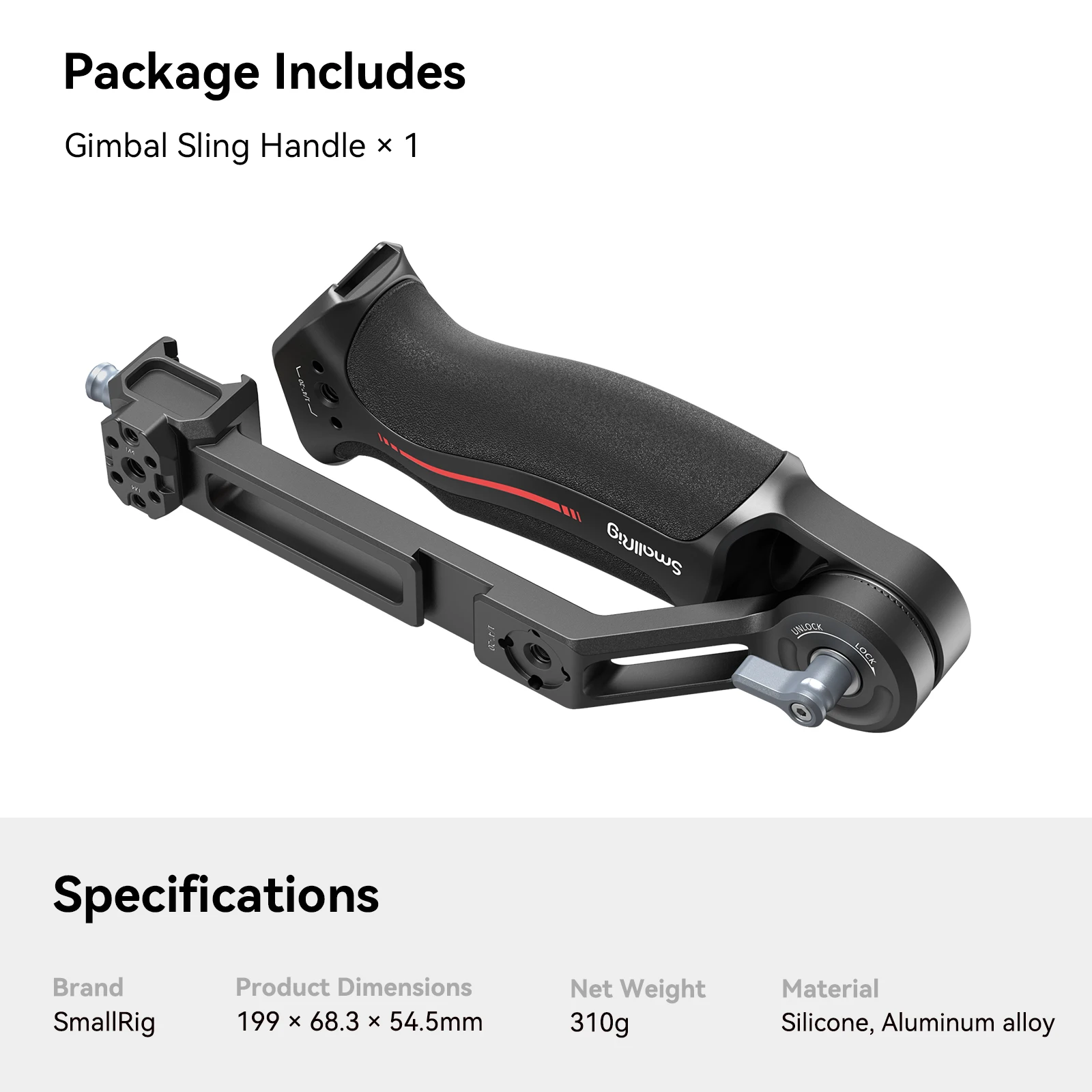 Sling Dual Handgrip /Monitor Mount/NATO Clamp Accessory for DJI RS 4 Mini / RS3/