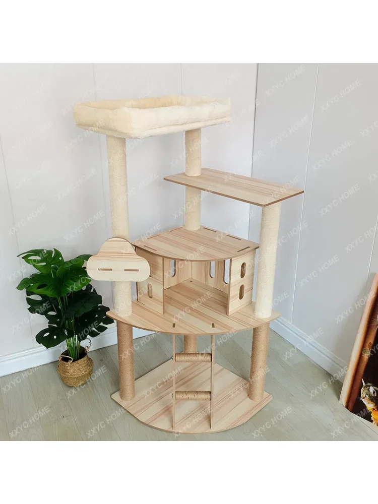 Large Cat Climbing Frame plus-SizedNest Cat Nest House Climbing Frame Scratching Pole Large Villa
