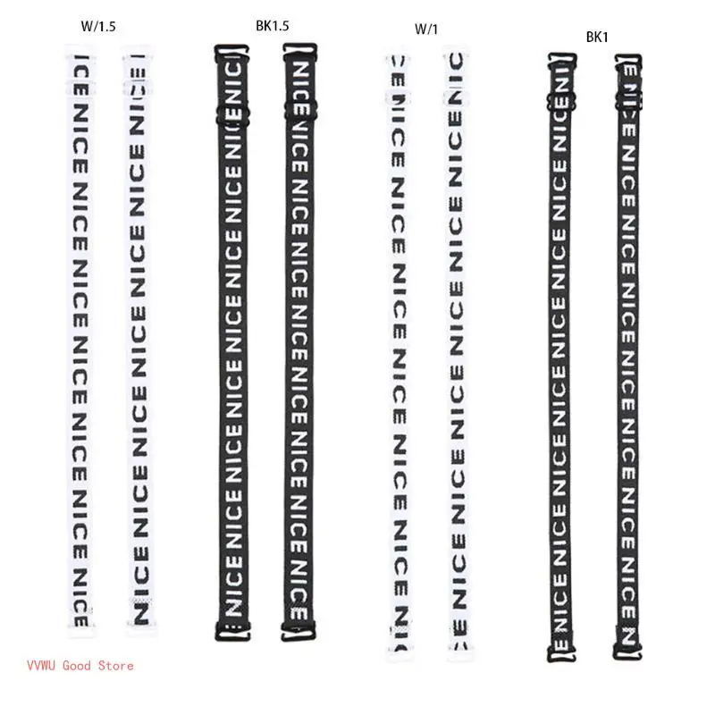 

Women Girls Decorative Embroidery Nice Letters Bra Straps Replacement Sports Bra