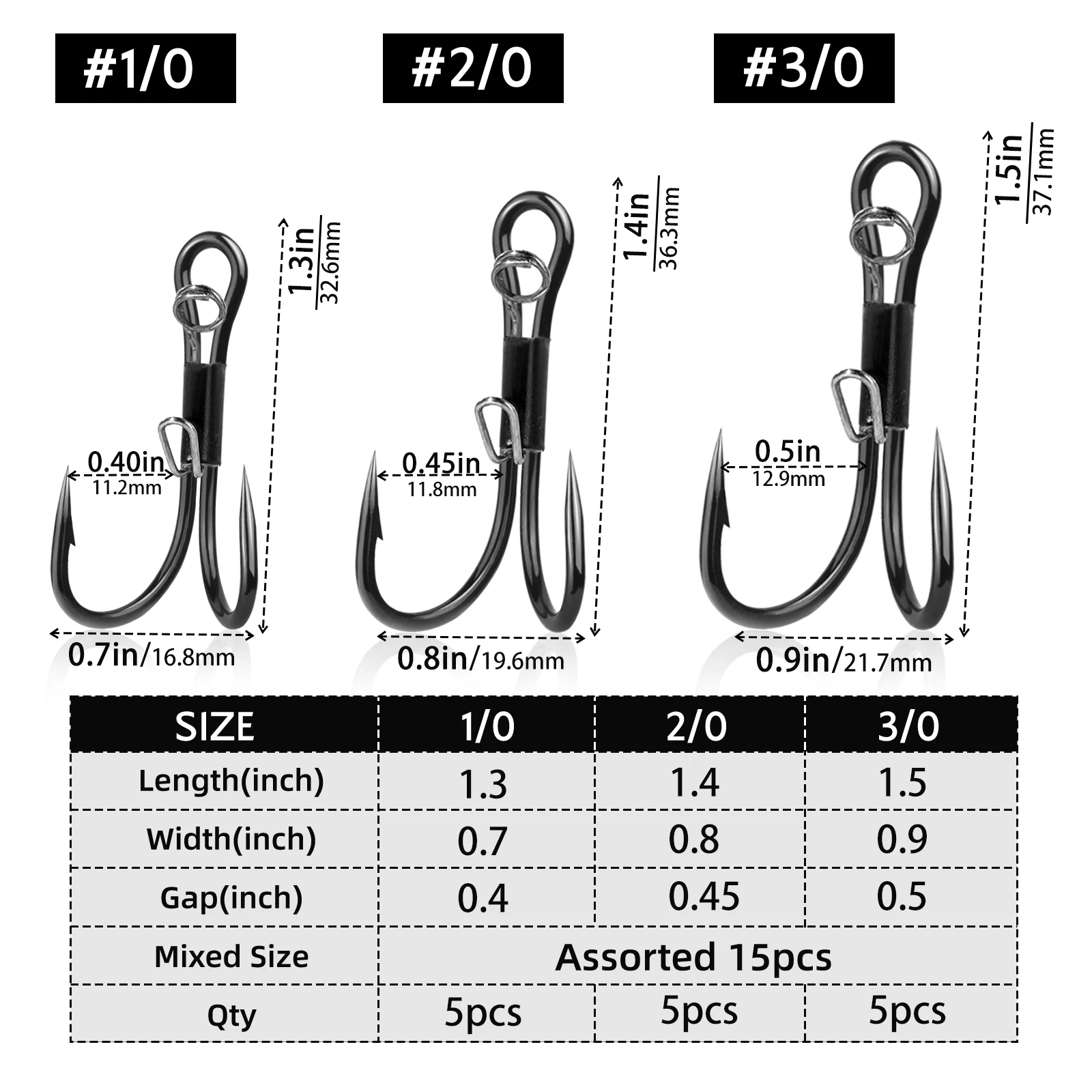 Hameçons double pour crevettes vivantes 9KM - 10 à 15 pièces résistants corrosion eau douce et mer