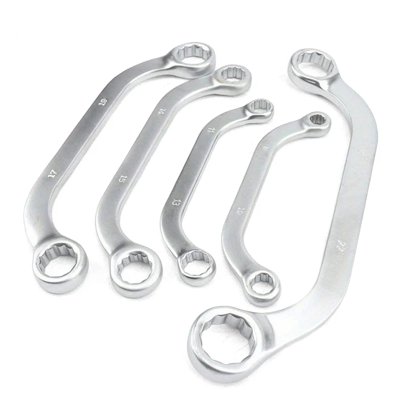 1/5Pcs S Typ Doppelseitige Inbusschlüssel Kombination Ring Spanner Pflaume Platte Gebogene Maschine Verschluss Reparatur Werkzeuge – Detail 2