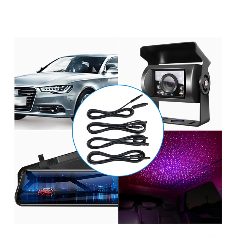 Cavo Prolunga Per Telecamera DVR Auto 4Pin 5Pin 6Pin 8Pin, Maschio-Femmina, Lunghezze Da 1 A 6 Metri, Per Monitor HD E Vista Posteriore