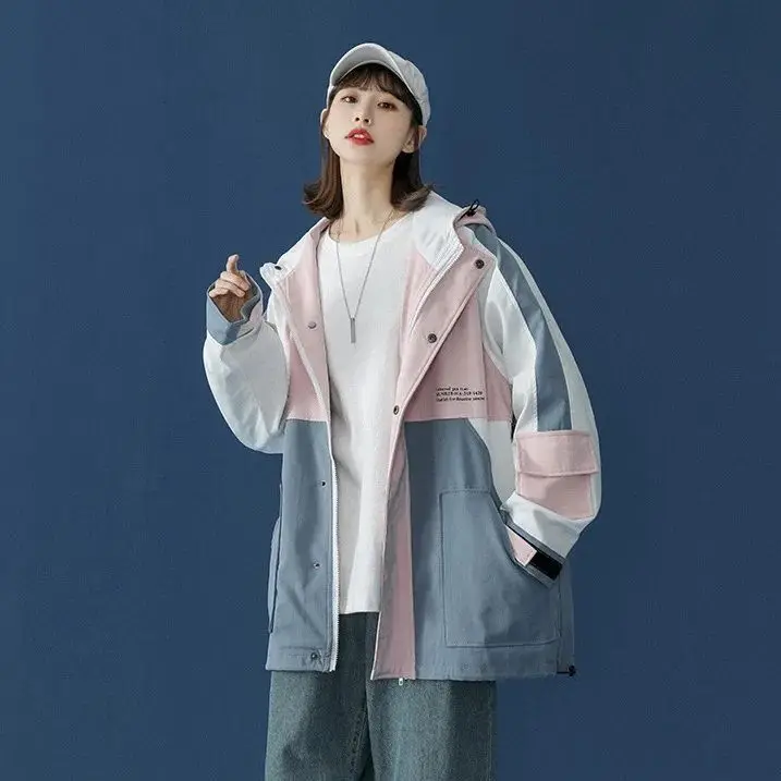 Autumn Jacket Female Men ZipUp Jacket Coats And Jackets Harajuku Loose BF Streetwear Outerwear Goth Japanese Windbreaker