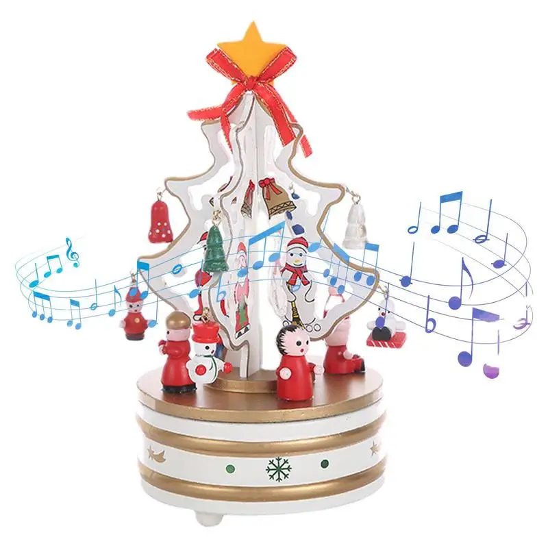 ChristmasTreeMusicBoxGirlsMusicBoxFestivalDecorWithClockwork