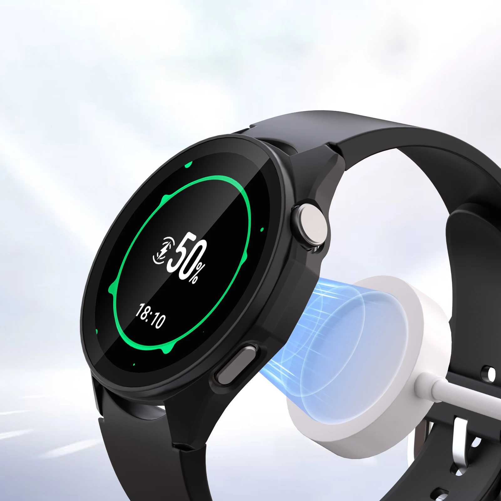 Premium Tempered Glass & Protective Case for Smartwatch - Anti-Fall Screen Protector & Durable Bumper Shell