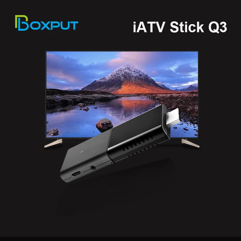 BOXPUT iATV Stick Q3 HDR Smart TV Stick with USB2.0 Android 10.0 TV Stick  Allwinner H313 Portable TV Stick 4K Android TV Stick