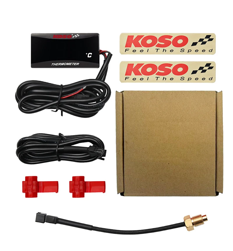 Motorcycle Water Temperature Gauge Mini Meter Moto Universal Thermometer For XMAX300 CB400 MT 07 09 Sensor Scooter Racing KOSO