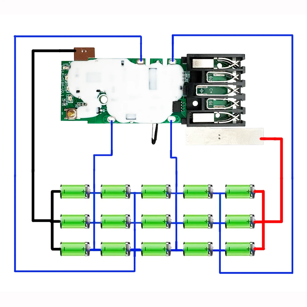 Für M18 Li-Ion Batterie Kunststoff Fall PCB Lade Schutz Platine Shell Für Milwaukee 18V 9Ah Gehäuse Aufkleber label – Detail 3