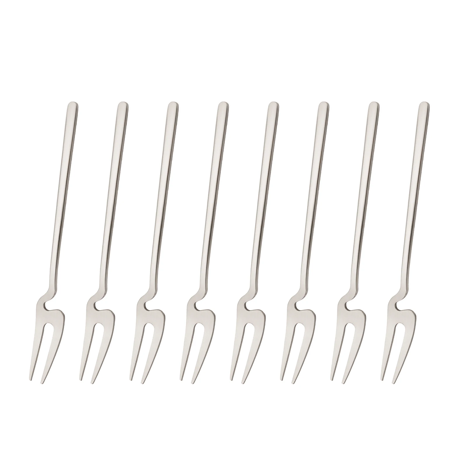 CakeFork304StainlessSteelSilverForksFruitSaladFoodPickUseful