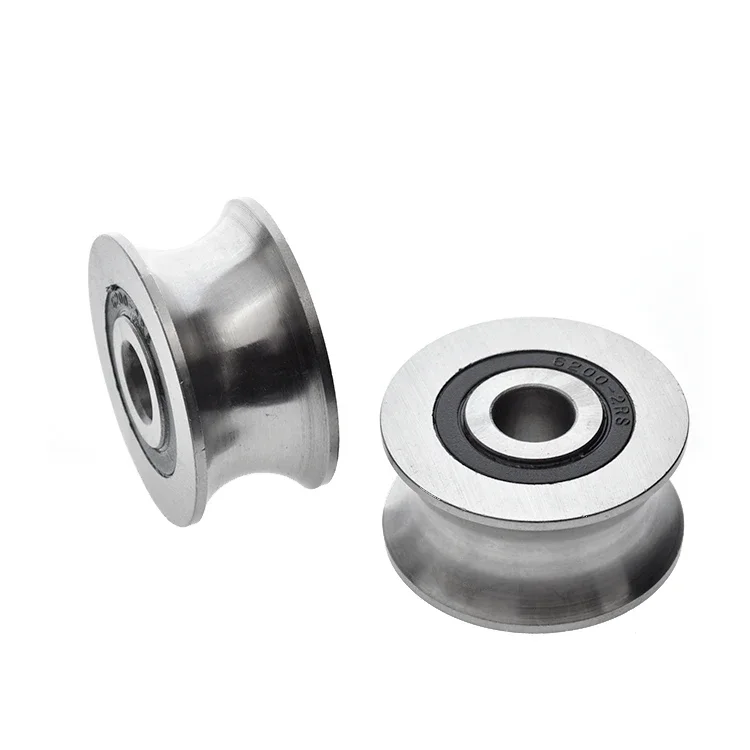 더블 로우 볼 베어링 풀리, 20mm 트랙 가이드 휠, r10 U 그루브 휠, 롤링 가이드 휠, 10*38*19, 1 개