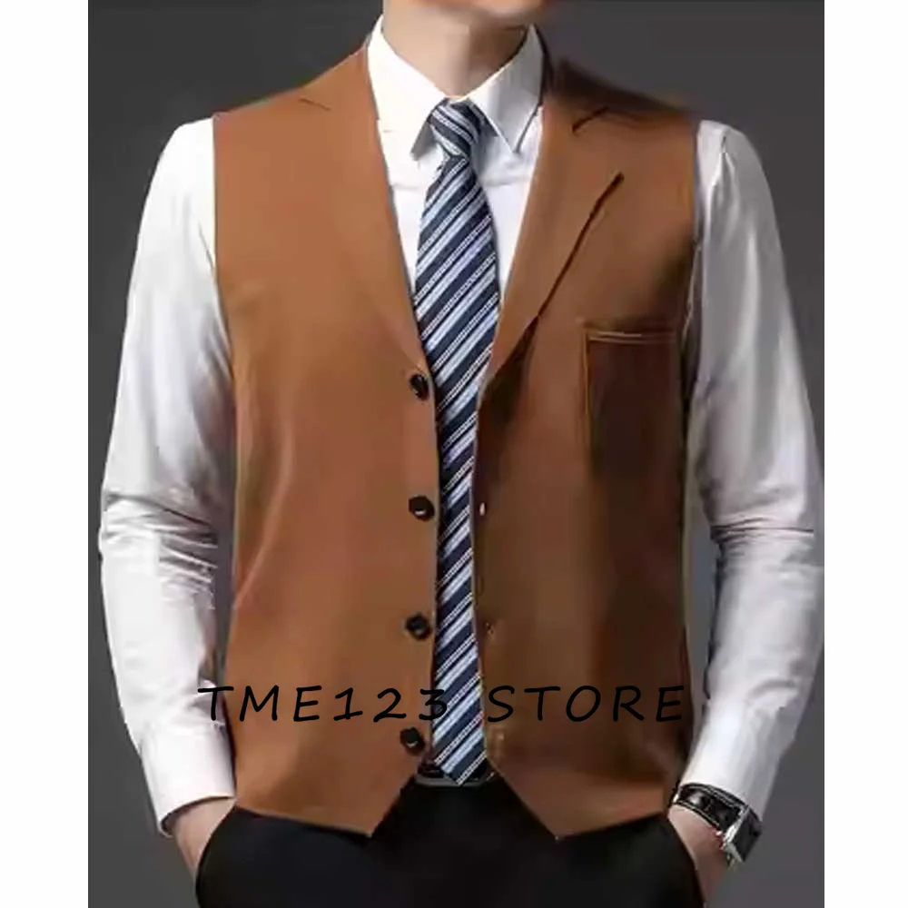 

Men's Serge Casual Vest Suit Male Elegant Man Vest Vests for Women Steampunk Wang Formal Man Ambo Gothic Chaleco Suits Fan