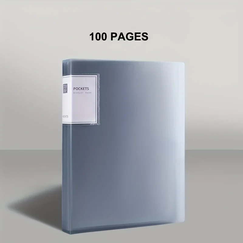 Cartella 20/30/40/60/80/100 pagine interne, libro dati Cartella con inserto trasparente A4 Cartella portaoggetti per album, Cartella da ufficio di grande capacità - immagine 6