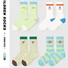 Newest Children's Socks Striped Cartoon Sport Socks 3-12T Boys Girls Cotton Socks Spring Socks Kids Baby 4 Pairs 1