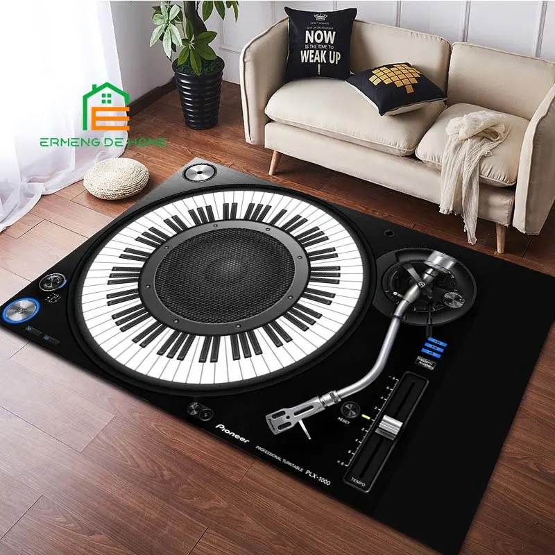 Vinyl Disc Player Music Rug for Bedroom Living Room Carpet for Kitchen Floor Mats Home Decor Non-Slip Floor Pad Rug 15 Sizes 5