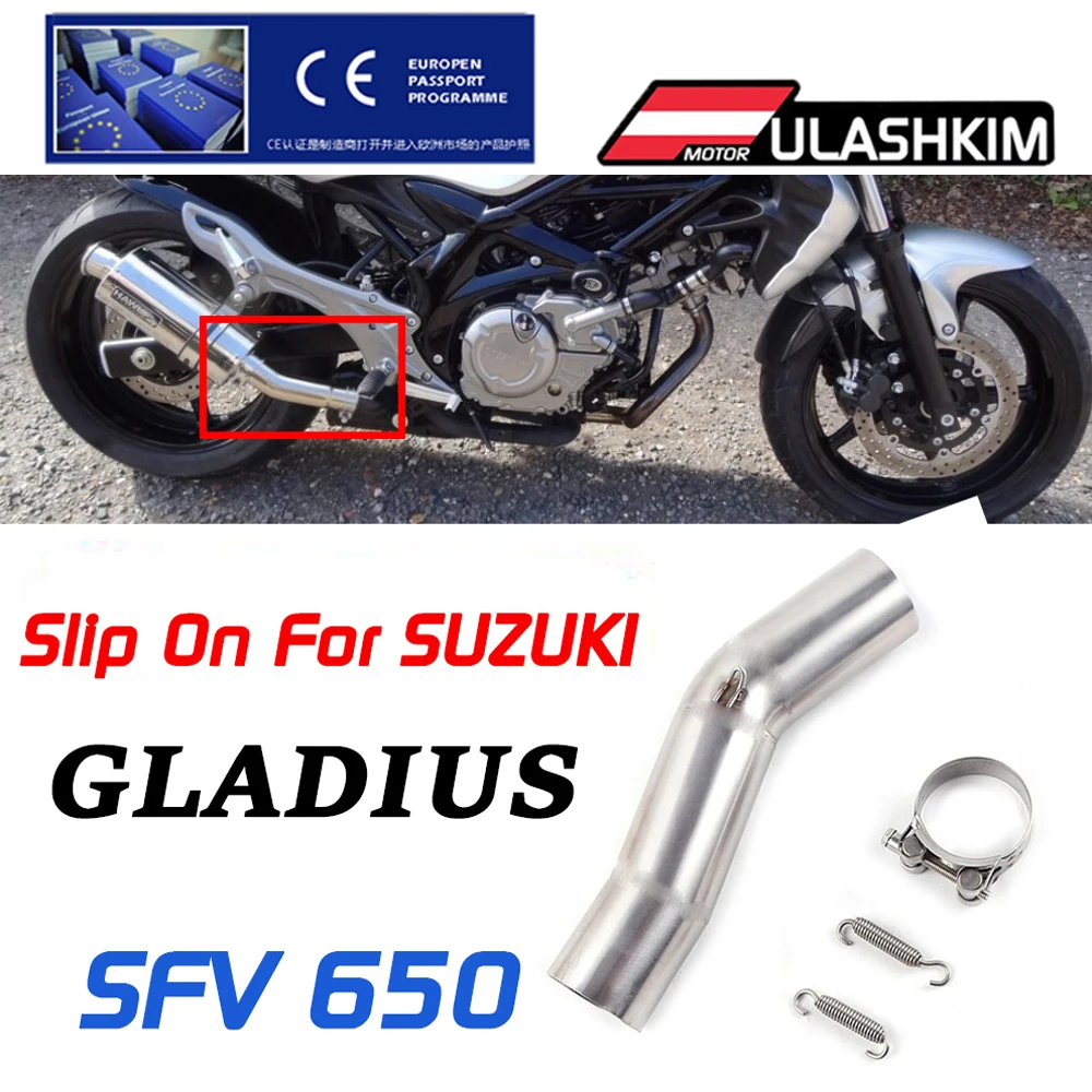Motorcycle Full Exhaust System SlipOn For SUZUKI SFV650 Gladius