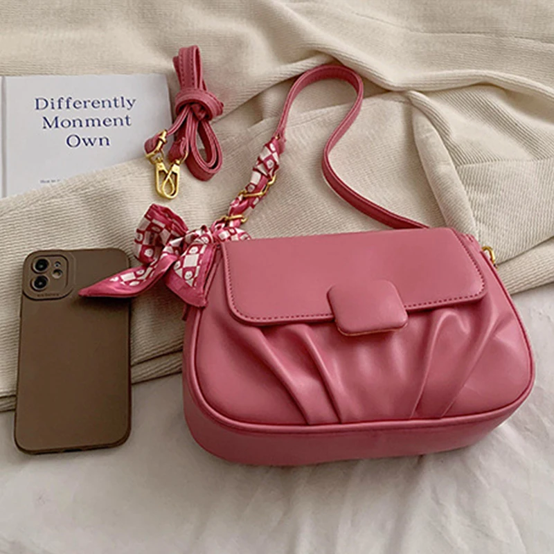 2023 Fashion Small Women's Shoulder Bag PU Leather Crossbody Bags for Women New Trend Designer Handbags Cell Phone Purse