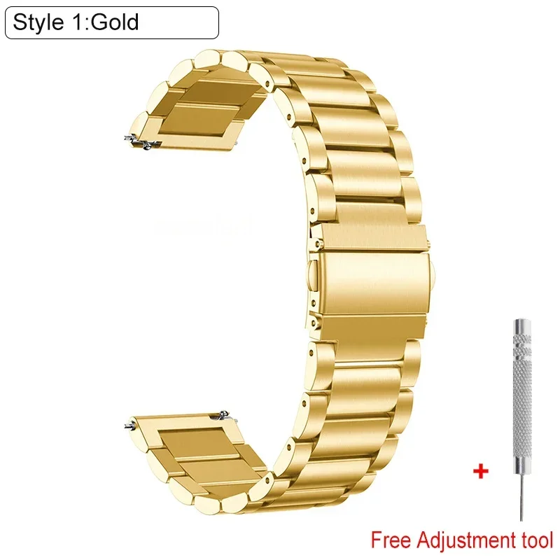 Premium 22mm Stainless Steel Metal Watch Band Bracelet