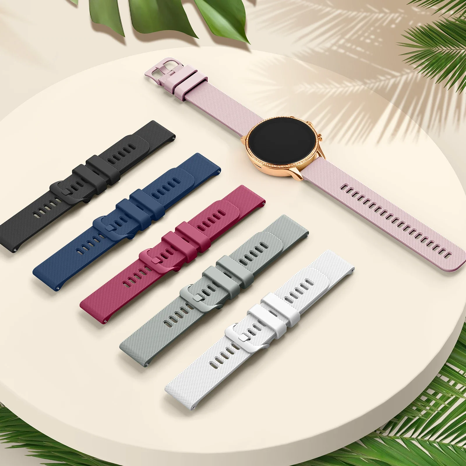 Elegant 18mm Silicone Watch Strap