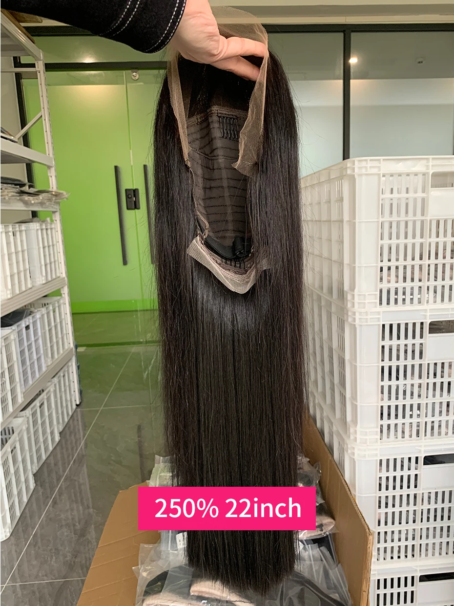 15A 13x6 Rohes Vietnamesisches Super Double Drawn Knochenglatte Perücken 2x6 5x5 Klebefreie Frontalperücken 100% Echthaarperücken 300 250% Dichte – Detail 9