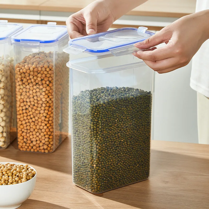 Kitchen sealed jar, storage box for grains and miscellaneous grains, household grain, flour, insect proof and moisture-proof jar