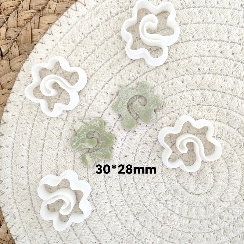 Polymer Clay Cutter New Earring Cutting Mold French Wave Curve Profile Bee Honeycomb Polymer Clay Cutter DIY Jewelry Pendant Pottery Tools