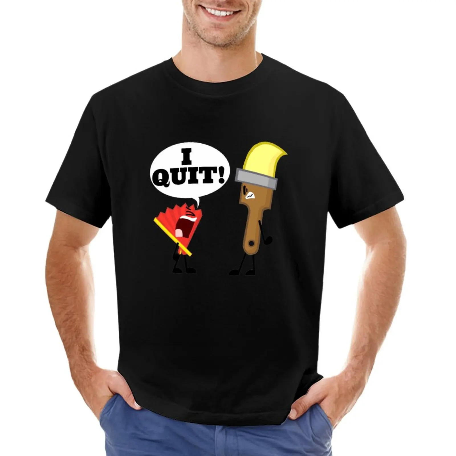 

BFDI Inanimate Insanity , All Characters ,Object-All-Stars i qouit T-Shirt summer clothes funny t shirts for men