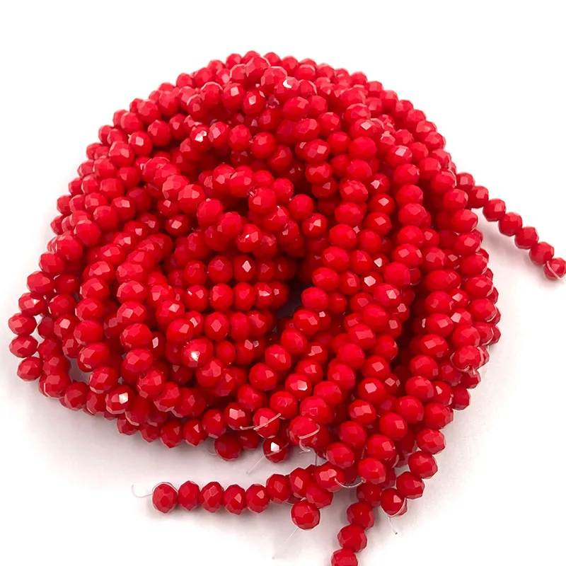 Radiant Jade Green Crystal Rondelle Spacer Beads