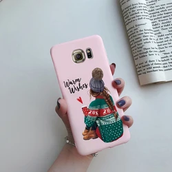 Cute Silicone Phone Cover - Protective Case with Stylish Design for Galaxy S7 (Pink-G01)