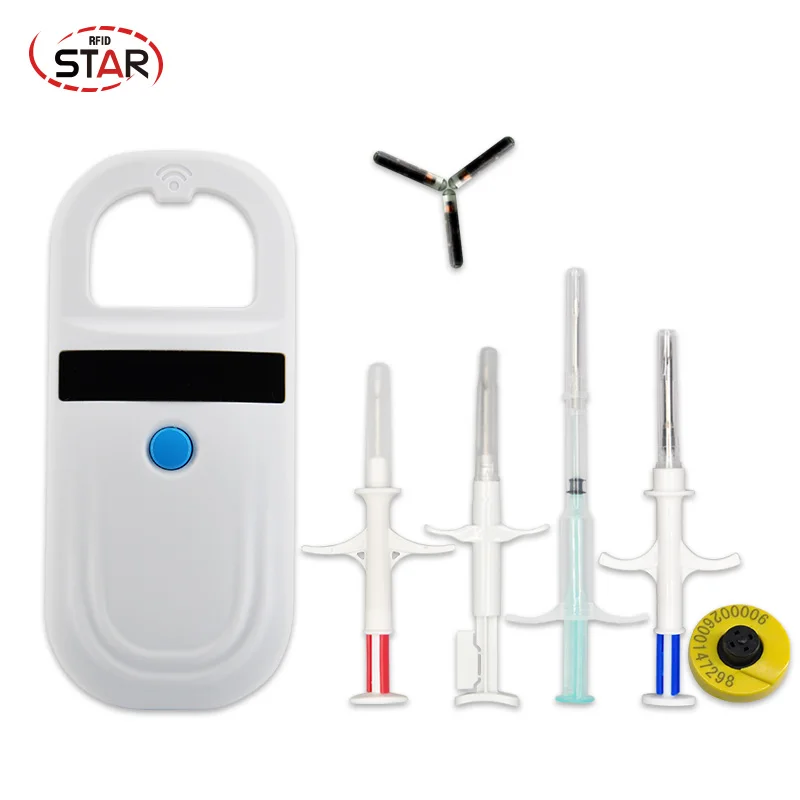 Pet Microchip Scanner FDX-B Glass Chip Tag Reader Read Only Scanner 134.2KHz Animal RFID Reader 125kHz Pet ID Cat Dog Microchip Scanner pet microchip scanner