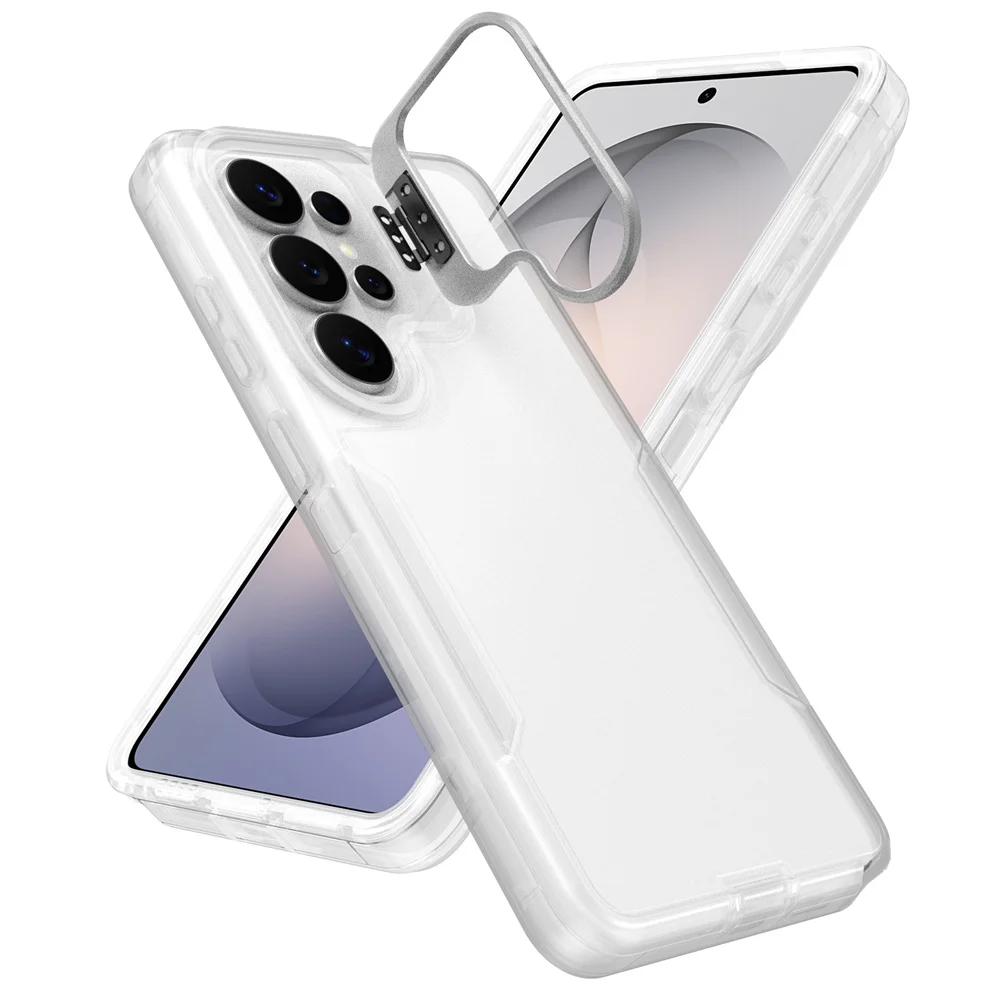 Shockproof Armor Flip Lens Stand Phone Case Cover