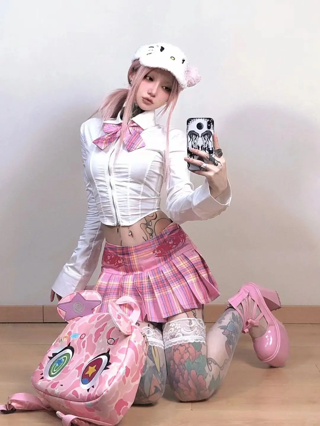 Fall New School Style JK Uniform Sweet Spice Girl Blouse High Waist Pleated Skirt two-piece Women Suit Sexy Jk Uniform Set