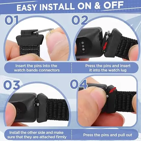 Breathable Adjustable Nylon Loop Band - Soft Sport Strap Wristband