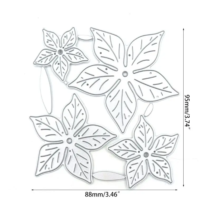 Description Picture 6 of itemDIY Lace Cutting Dies Embossing Stencil Template for Scrapbooking Embossing Paper Card Making Five Leaves Flowers