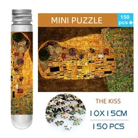 150pcs Mini Test Tube Puzzle The Kiss Gustav Klimt Famous Painting Funny Educational Game Wall Display Birthday Festival Gifts 1