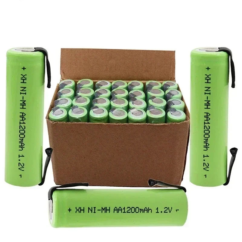 

100% OriginalRechargeable Battery, 1200mah, AA NiMH, with Solder Pins, 1.2V AA Battery 1.2V DIY Electric Toothbrush Shaver