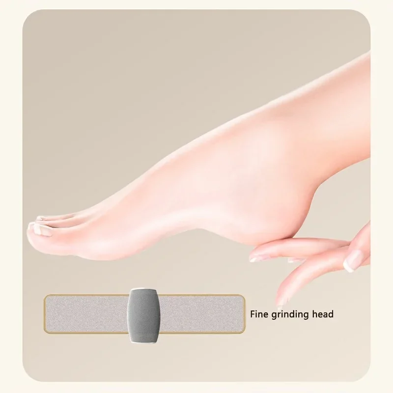 Description Picture 6 of itemRechargeable electric foot grinder - thick leather polishing, gentle exfoliation, painless calluses removal, portable, suitable
