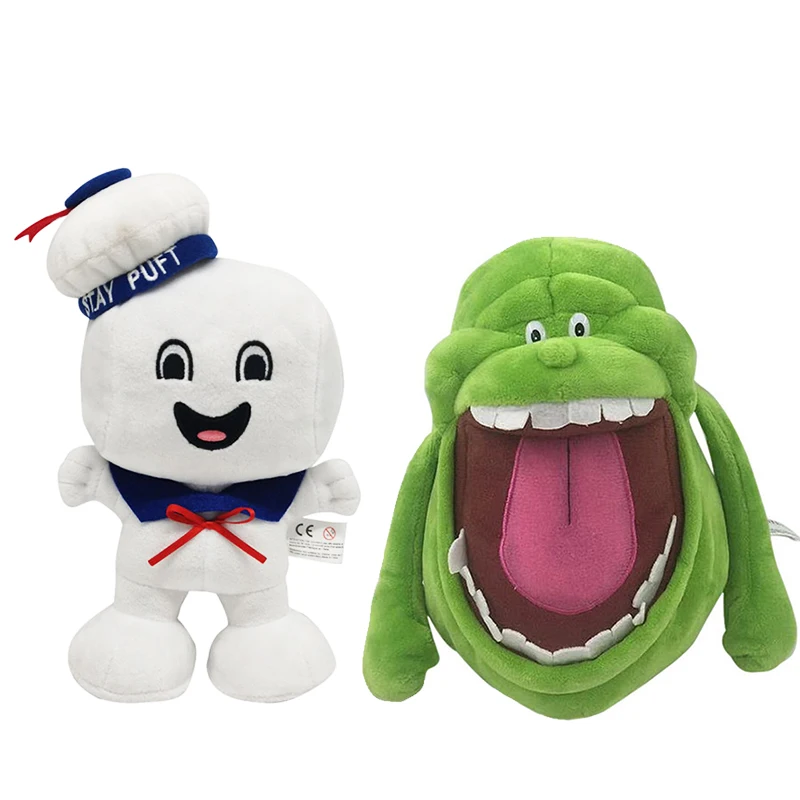 

Set of 2pcs Ghosts Plush Toy Slimer Bank Sailor Marshmellow Man BustersPlushie Stuffed Doll Soft Pillow Kids Fans Birthday Gift