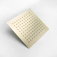 ฝักบัวเรนชาวเวอร์สแตนเลสสีทองขัดเงา 8/10/12 นิ้วสแควร์ท็อปติดตั้งเพดานห้องน้ำติดตั้งง่ายก๊อกน้ำ 5