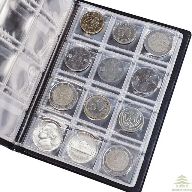 Coin Organizer Storage 120 Pockets Coin Collection Book Coin Collection Holder Album Commemorative 1