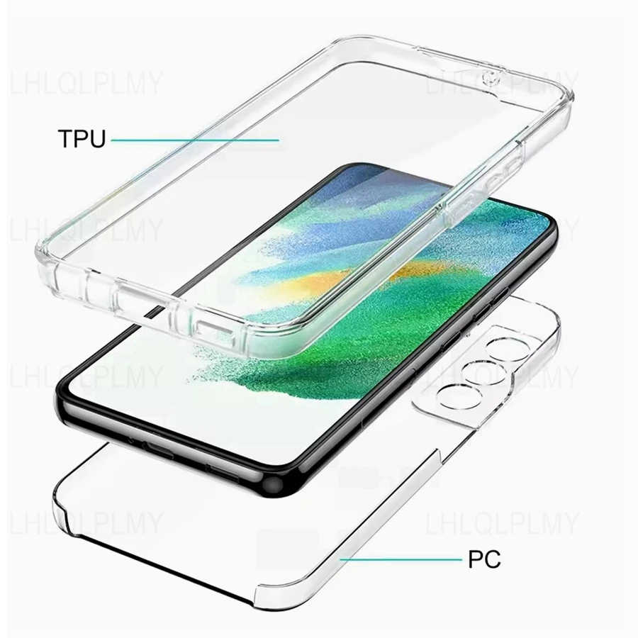 Double-Sided Clear Phone Case with Front and Back Cover