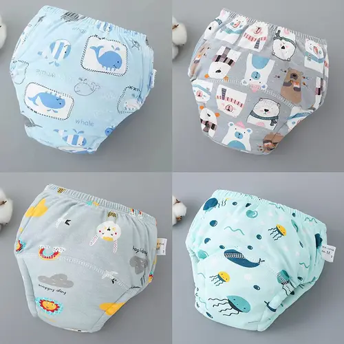 4PCS Baby Waterproof Diapers Pee Shorts Underwears Reusable Soft Ecological Cotton Toddler Potty Training Pants For Boys Girls - Image 23