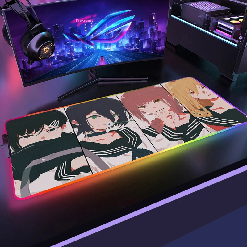 

Игровой коврик для мыши «бензопила» с RGB-подсветильник кой