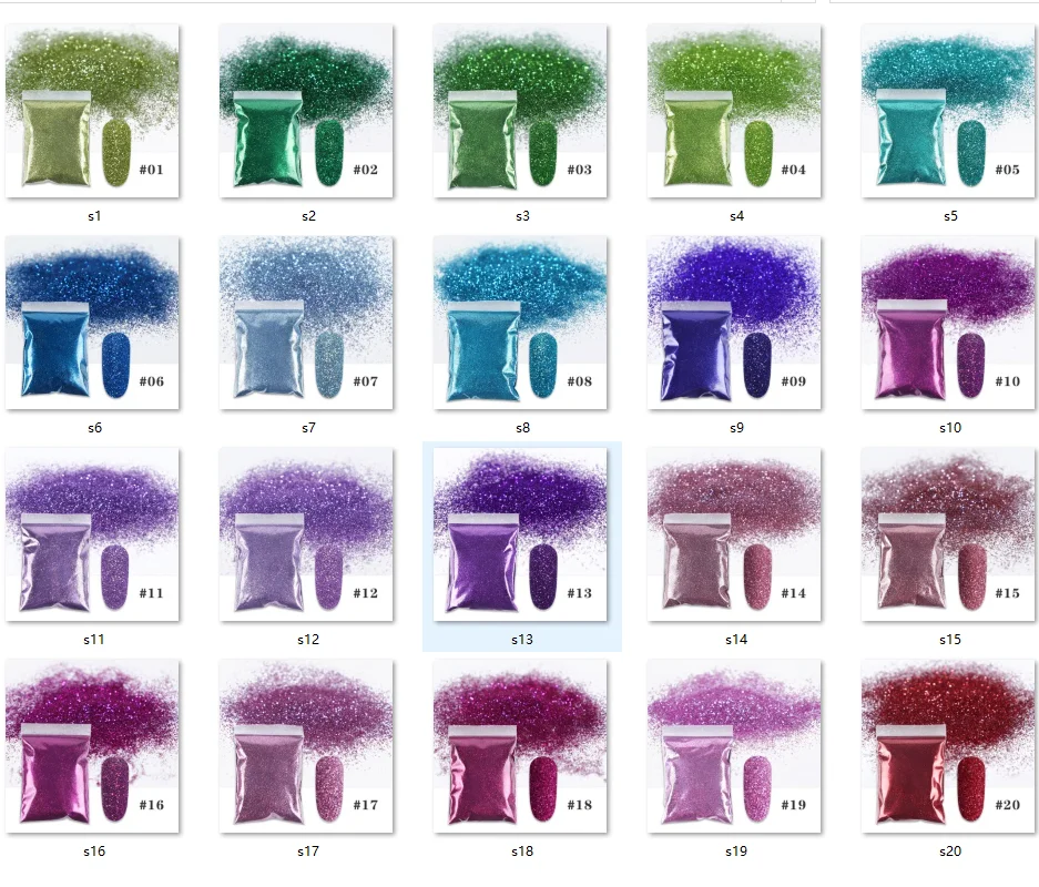 Gold Silver Nails Art Glitter Powder Pure Color Fine Pigment Manicure Accesories Professional Supplies for Gel Nail Polish 50g