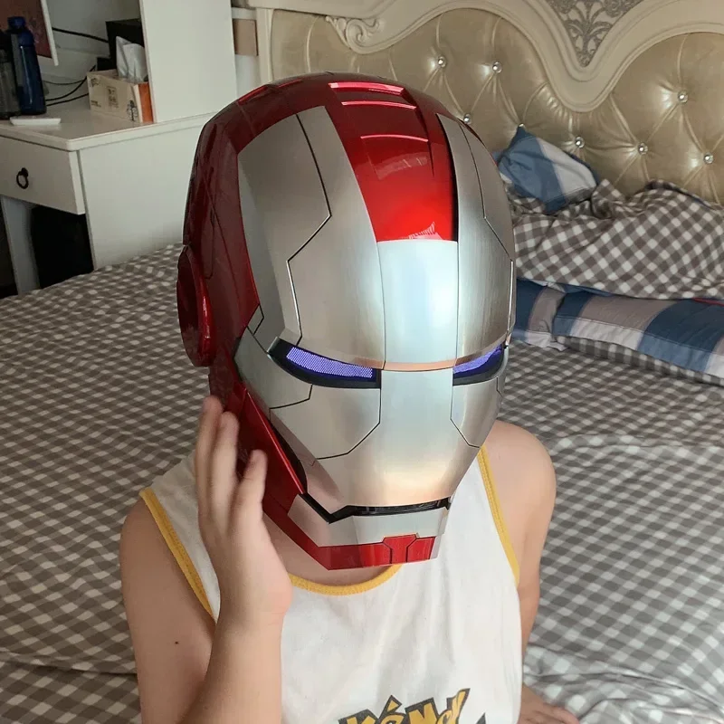 

Marvel Mk5 шлем для косплея Железный человек Электрический Многокомпонентный открытие и закрытие Голосовое управление модель глаз игрушка для детей и взрослых подарок