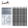 SeamiArt 10pcs Black Pigment Liner Needle Waterproof Drawing Pen For Sketch Watercolor Drawing Needle And Brush Tip 1