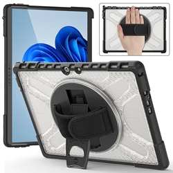Rugged 3 - Layer Shockproof Tablet Case with Hand Strap - Surface Pro 12 (Transpaarent)