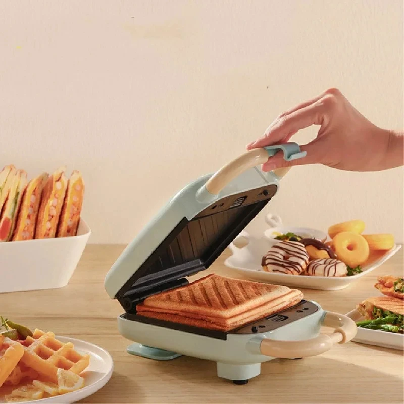 220V Electric Sandwich Machine Takoyaki Pancake Breakfast Machine Multifunctional Toaster Donut Mini Timer Waffle Maker Toaster 2