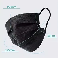 Adult Adjustable Mouth Face Masks Mascarillas Quirurgicas Homologadas Black Disposable Mask Industrial 3 Layer Ply Filter Mask 1